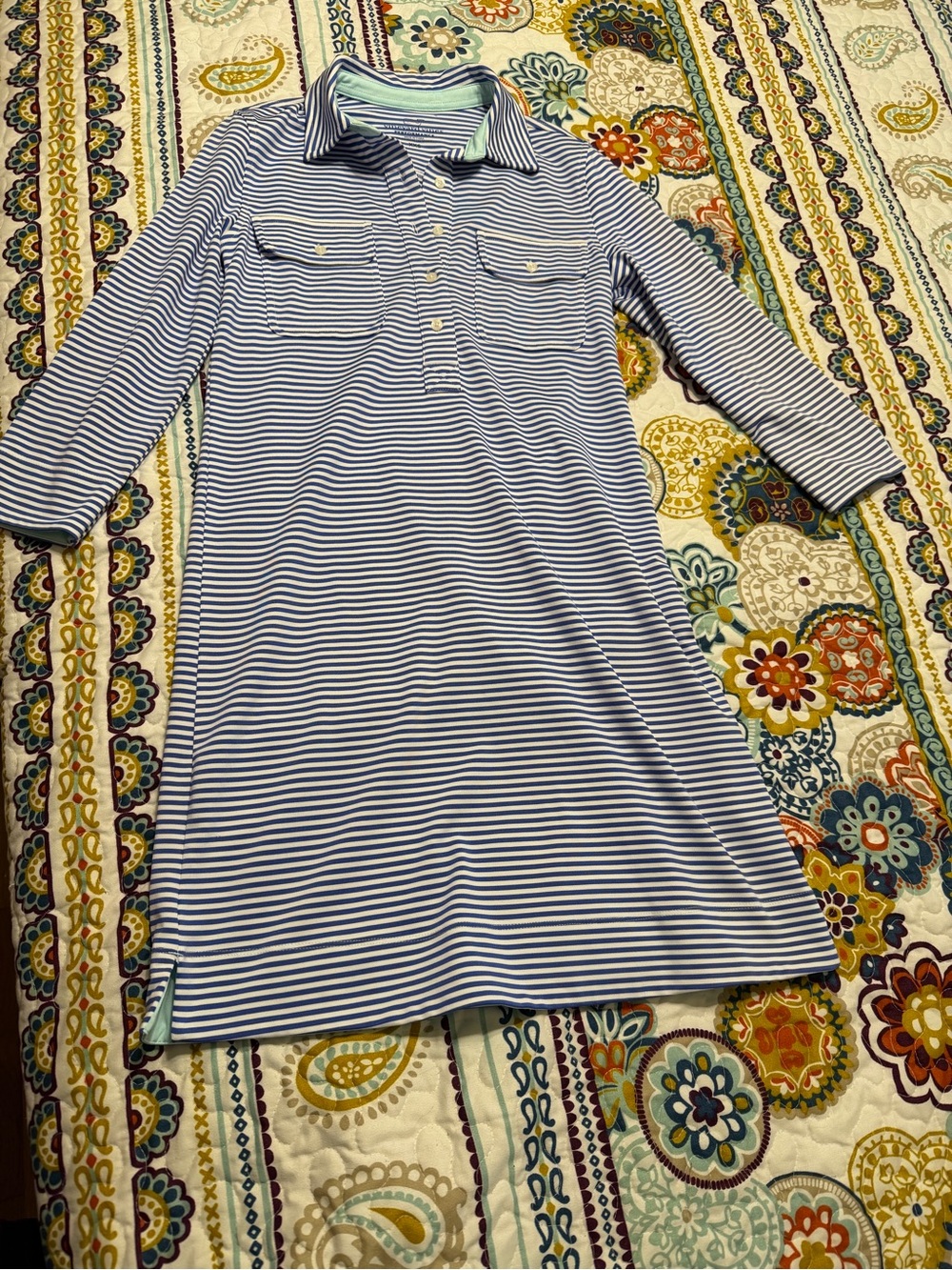 Vineyard Vines Margo Shirt Dress -Blue and White Striped